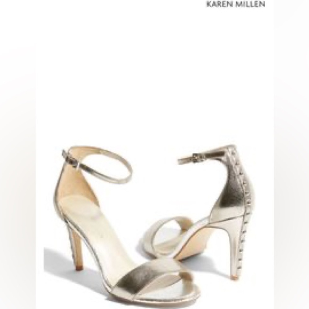 Karen Millen Double Diamante Strap Stiletto Heel